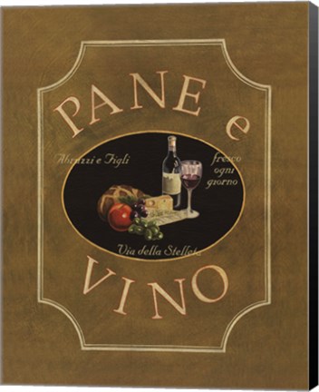 Framed Pane e Vino Print