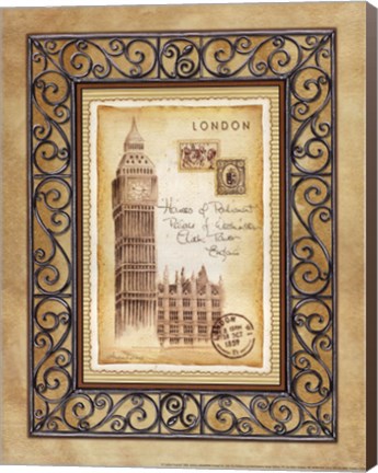 Framed London Postcard Print