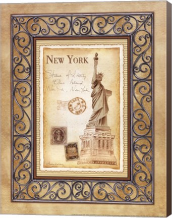 Framed New York Postcard Print