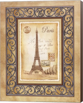 Framed Paris Postcard Print