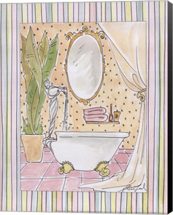 Framed Powder Room I Print