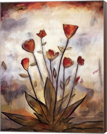 Framed Poppy Garden I Print