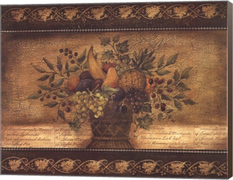 Framed Old World Abundance I Print