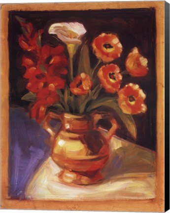 Framed Poppy  Calla Lily Print