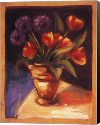 Framed Tulip  Dahlia Print