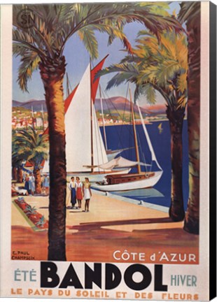 Framed Cote d&#39;Azur (Bandol) Print