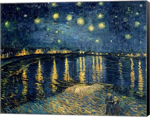 Framed Starry Night over the Rhone, c.1888 Print