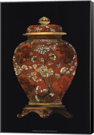 Framed Red Porcelain Vase (P) II Print