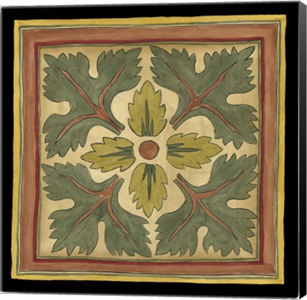 Framed Arts and Crafts Leaves III (HI) Print