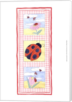 Framed Lady Bug Trio Print