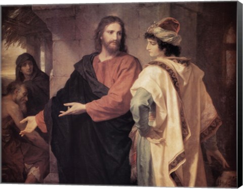 Framed Christ and the Rich Young Ruler Print
