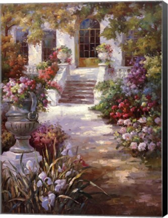 Framed Garden Urn II Print