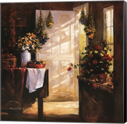 Framed Drying Herbs Print