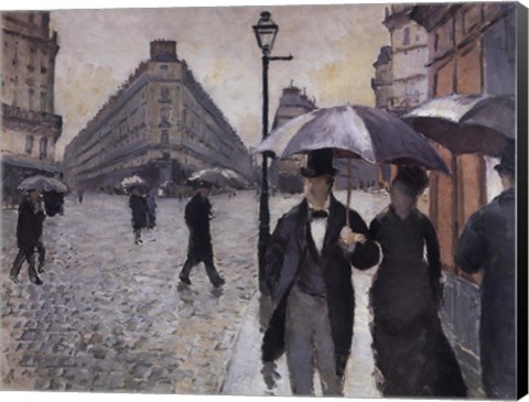 Framed Paris, a Rainy Day, 1877 Print