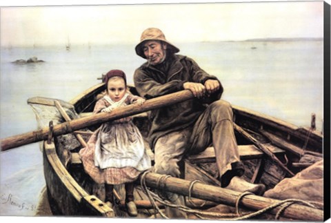 Framed Helping Hand, 1881 Print