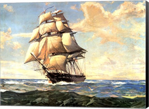 Framed USS Constitution Print