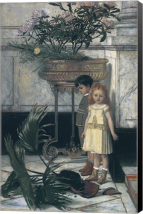 Framed Broken Flower Pot, 1876 Print