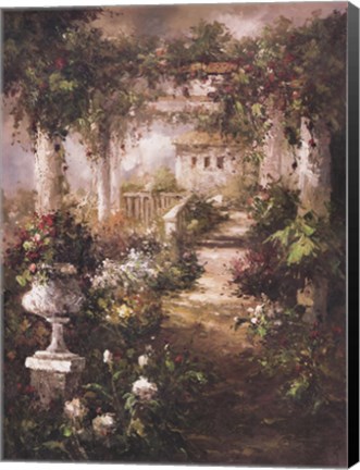 Framed Flowering Trellis Print