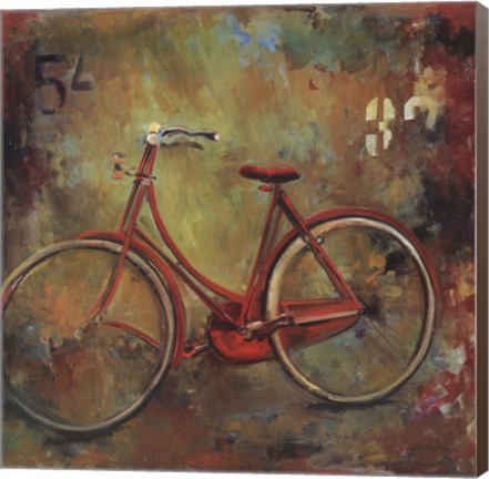 Framed My Old Red Bike Print