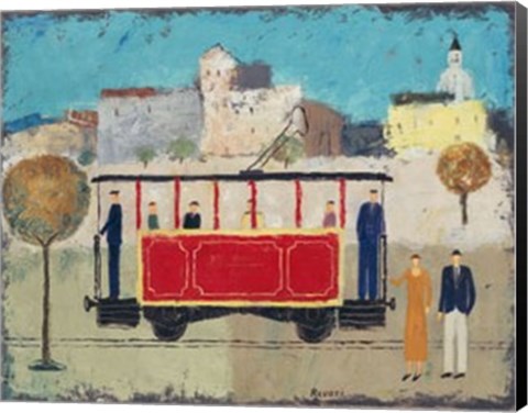 Framed Street Railway Print