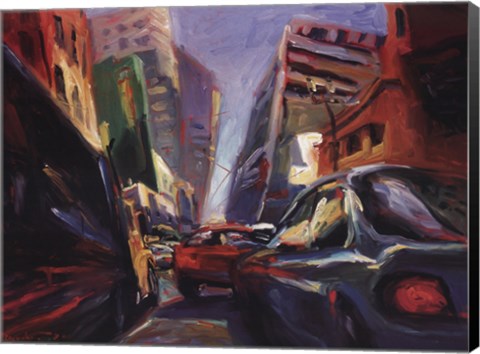 Framed Heading Downtown Print