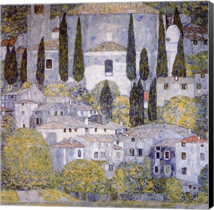 Framed Church at Cassone on garda Print