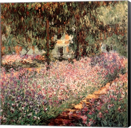 Framed Artist&#39;s Garden at Giverny, c.1900 (detail) Print