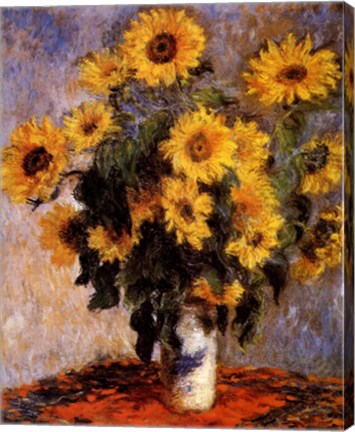 Framed Sunflowers, c.1881 Print