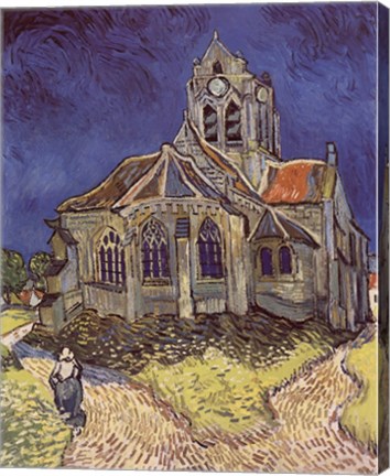 Framed Church at Auvers, c.1890 Print