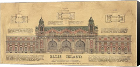 Framed Ellis Island Print
