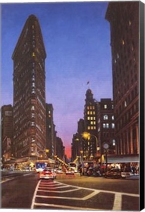 Framed Flatiron at Dusk Print