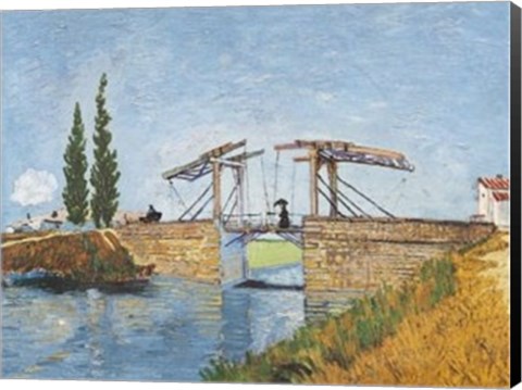 Framed Le Pont de Langlois, Arles Print