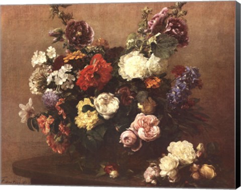 Framed Still Life of Flowers Print