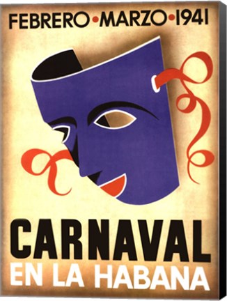 Framed Carnaval, Habana, 1941 Print