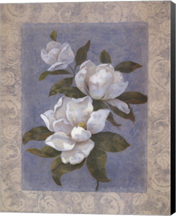 Framed Blue Magnolias II Print