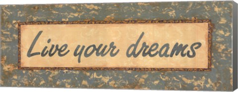 Framed Distressed Aqua I Print
