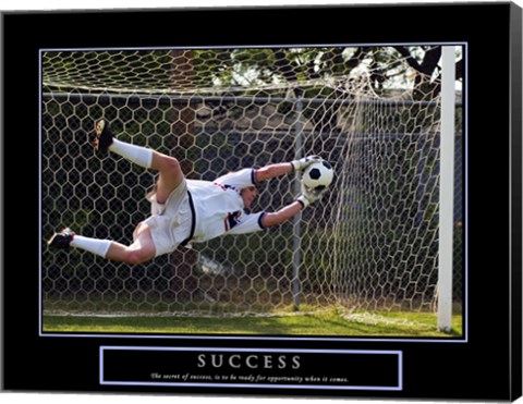 Framed Success - Soccer Print