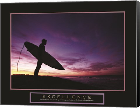 Framed Excellence - Male Surfer Print