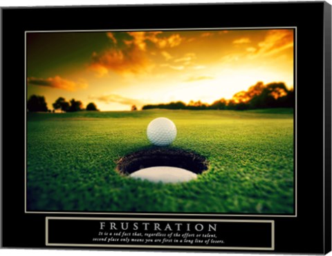 Framed Frustration - Golf Ball Print