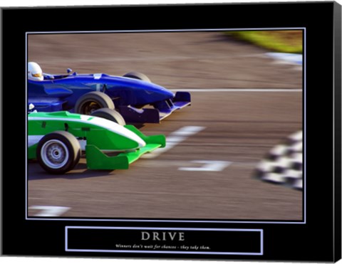 Framed Drive-Race Car Print