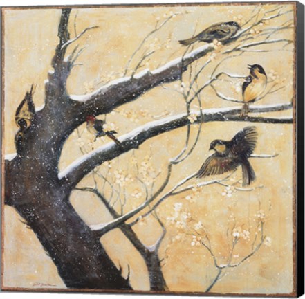 Framed Winter Birds Print