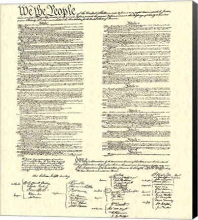 Framed Constitution (Document) Print