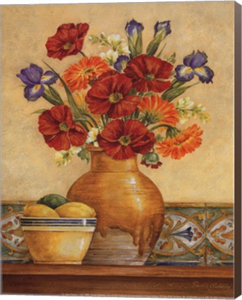 Framed Salsa Poppies - Mini Print
