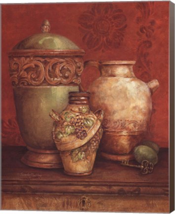 Framed Tuscan Urns I - Mini Print