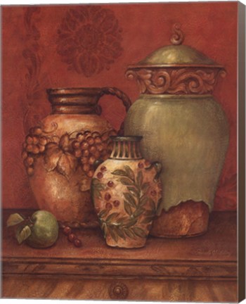 Framed Tuscan Urns II - Mini Print