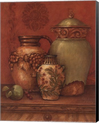 Framed Tuscan Urns II - Petite Print