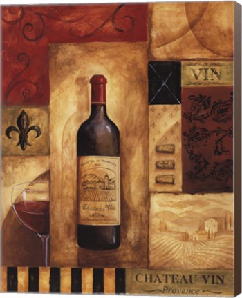 Framed Chateau Vin - Petite Print