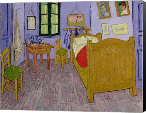 Framed Bedroom at Arles, c.1887 Print