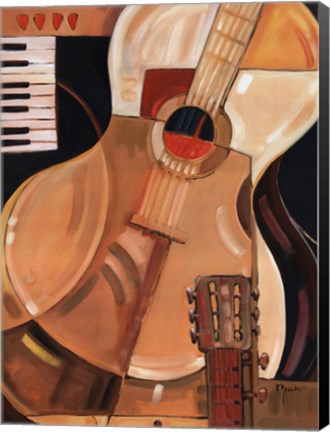 Framed Abstract Guitar - Mini Print