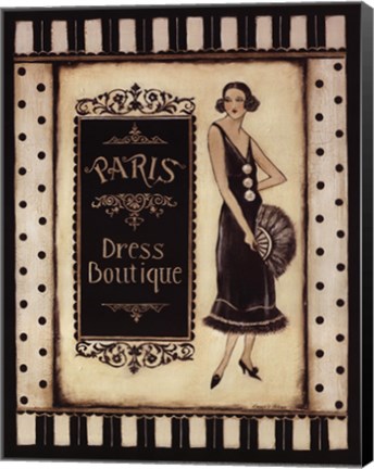 Framed Paris Dress Boutique - Mini Print